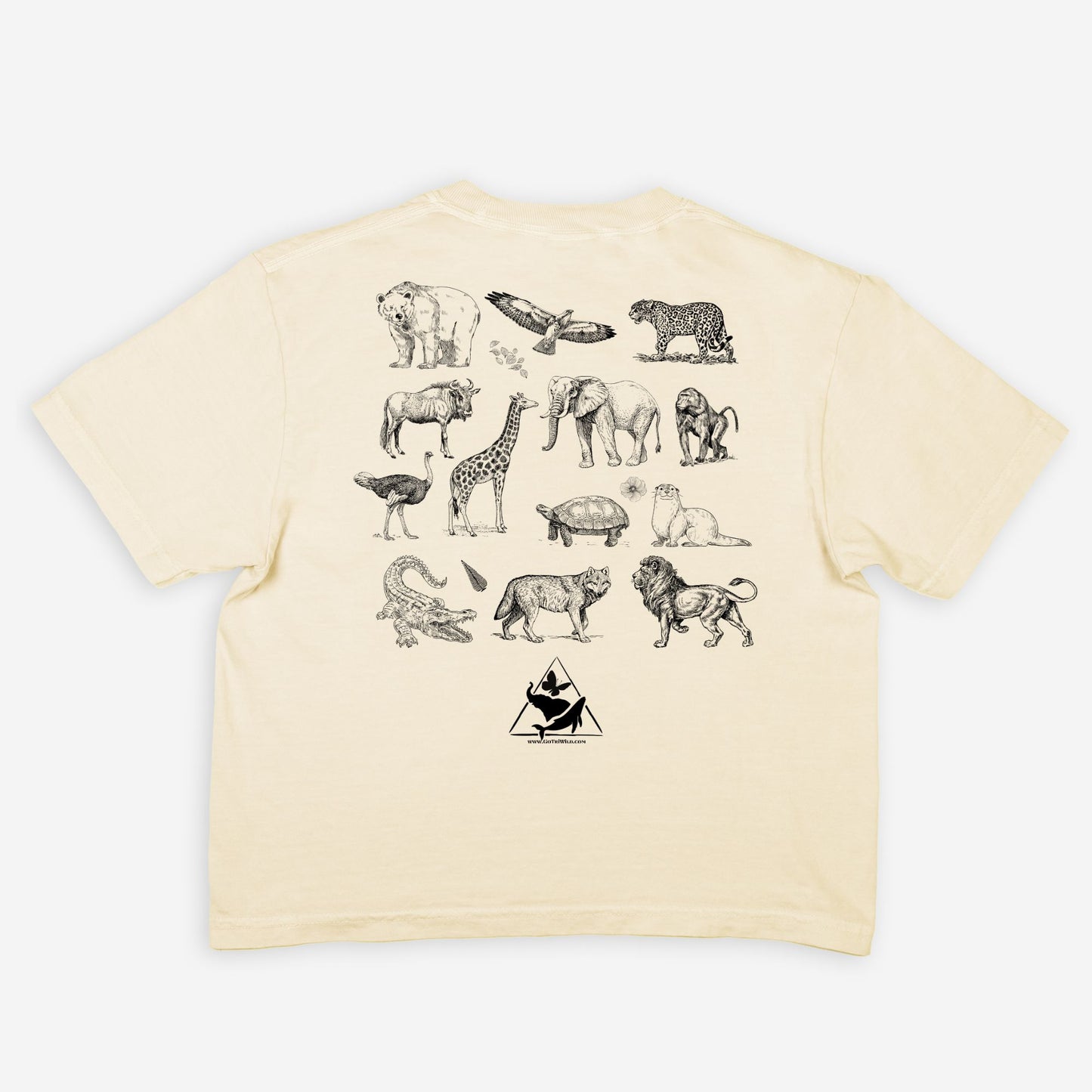 Wildlife Mode Boxy Tee – Animal Back Graphic