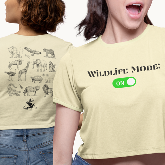 Wildlife Mode Boxy Tee – Animal Back Graphic