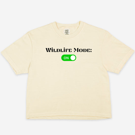 Wildlife Mode Boxy Tee – Animal Back Graphic