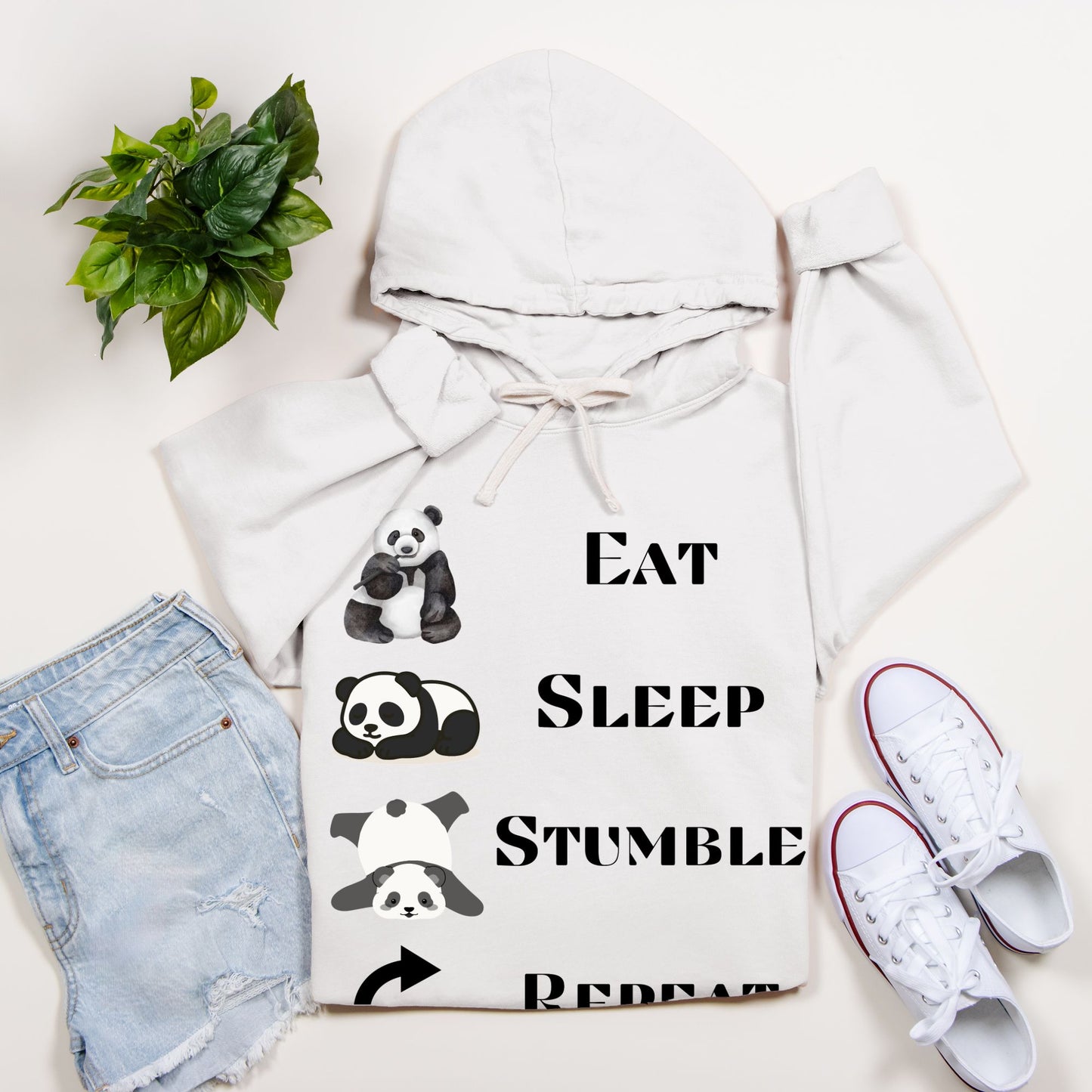 Panda Mood - Lightweight Hoodie