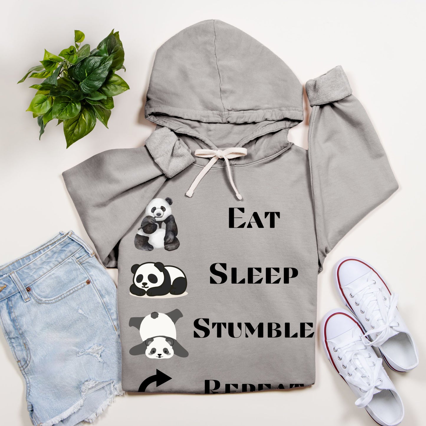 Panda Mood - Lightweight Hoodie