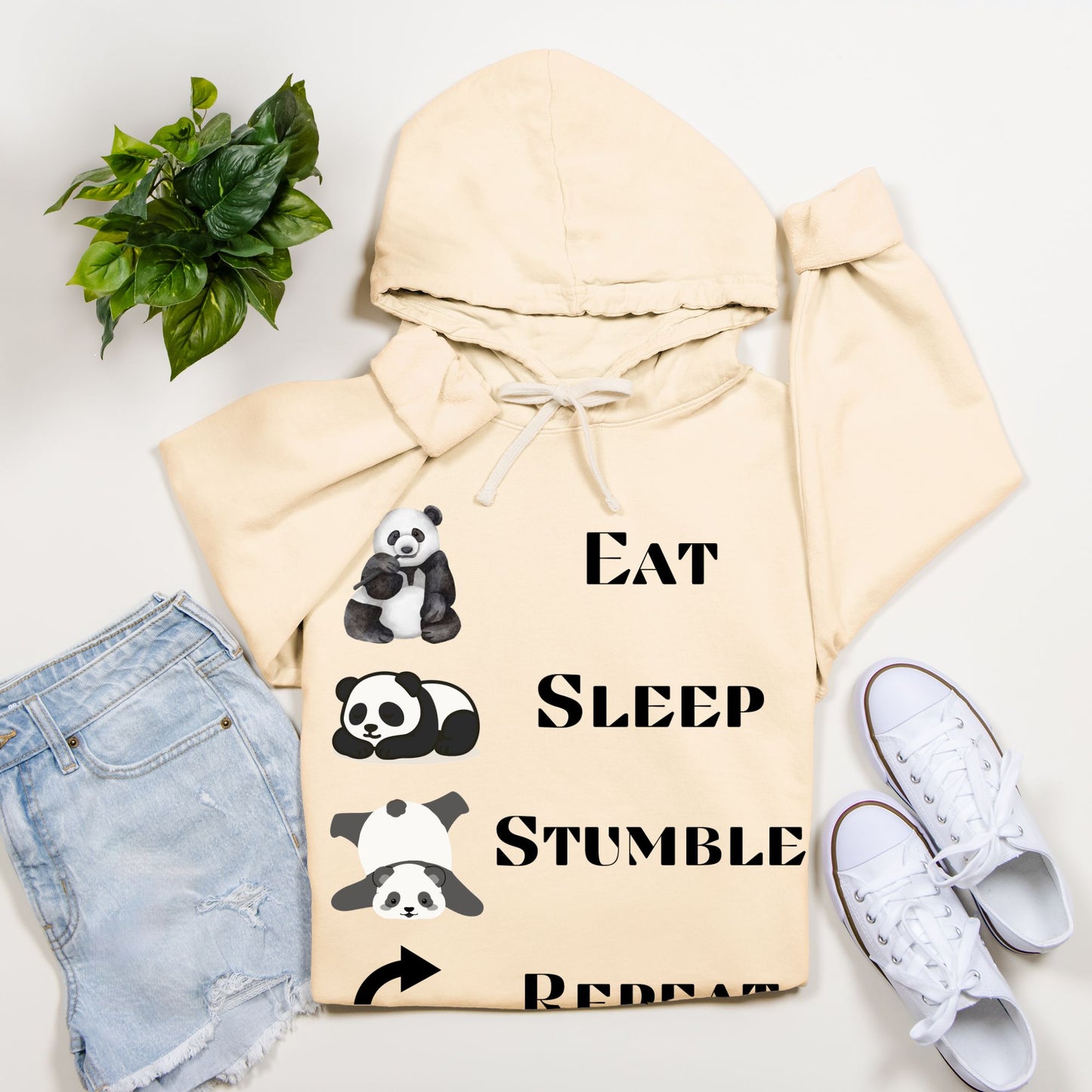 Panda Mood - Lightweight Hoodie